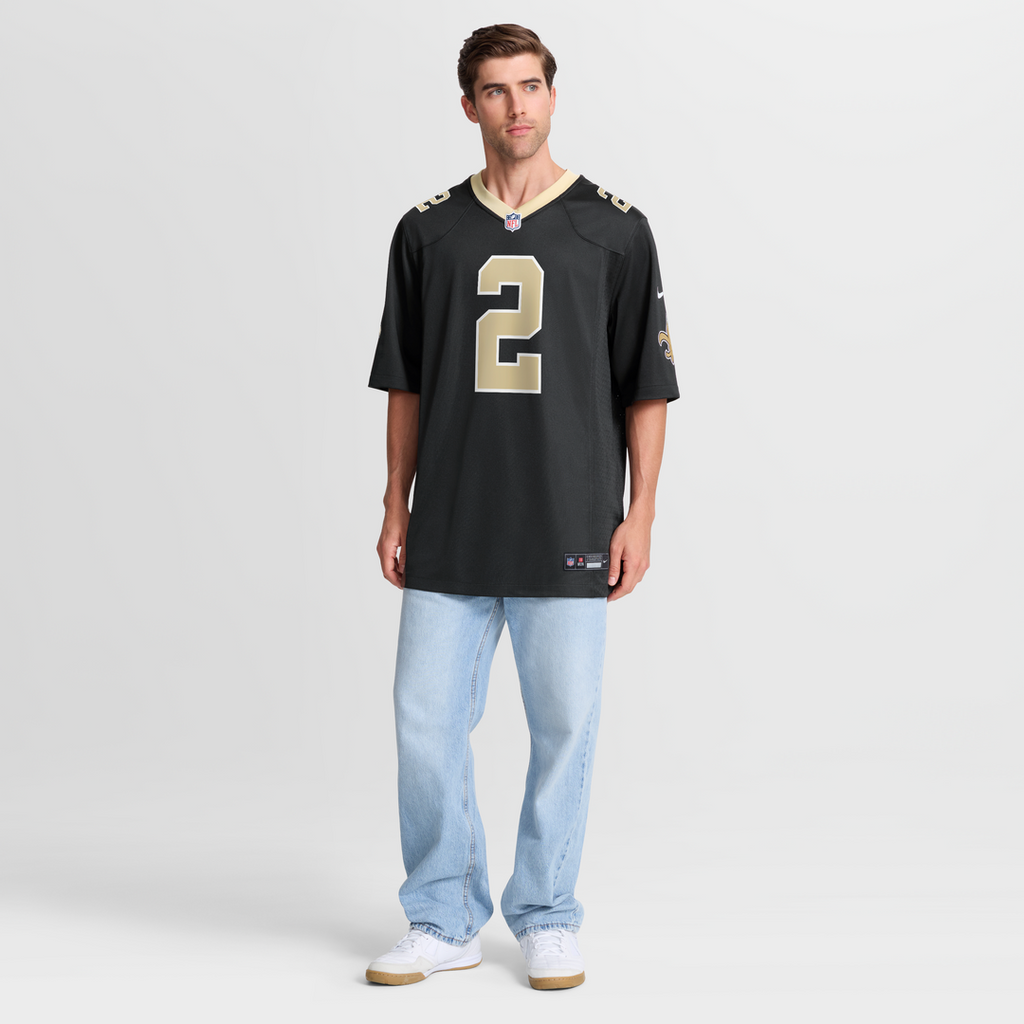 Spencer Rattler New Orleans Saints Game Jersey - Black