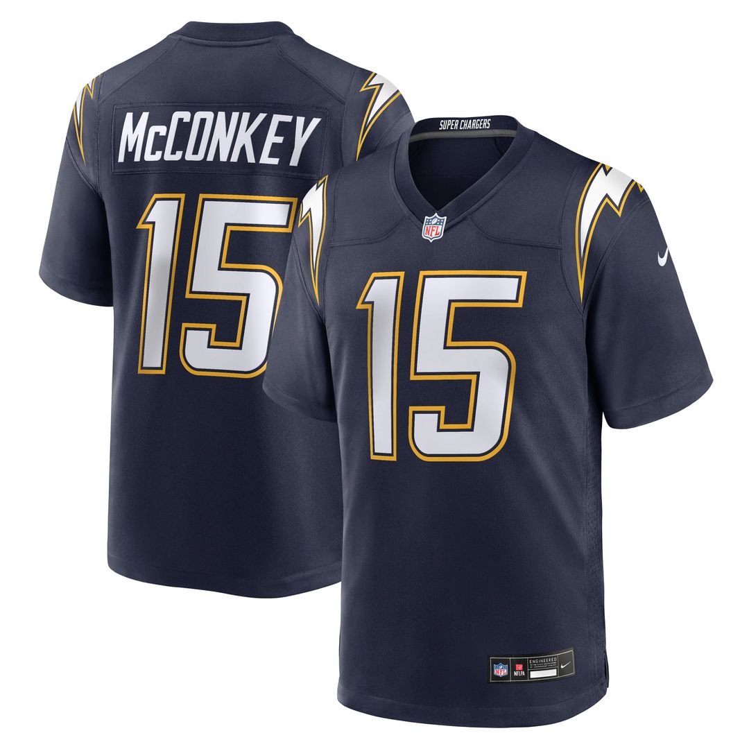 Ladd McConkey Los Angeles Chargers Alternate Charger Power Game Jersey - Gold