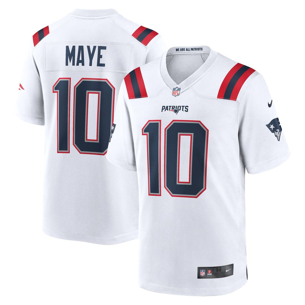 Drake Maye New England Patriots Game Jersey - White