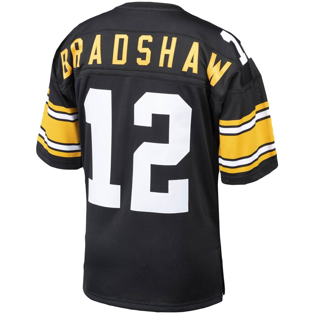Terry Bradshaw Pittsburgh Steelers Authentic Throwback Jersey - Black
