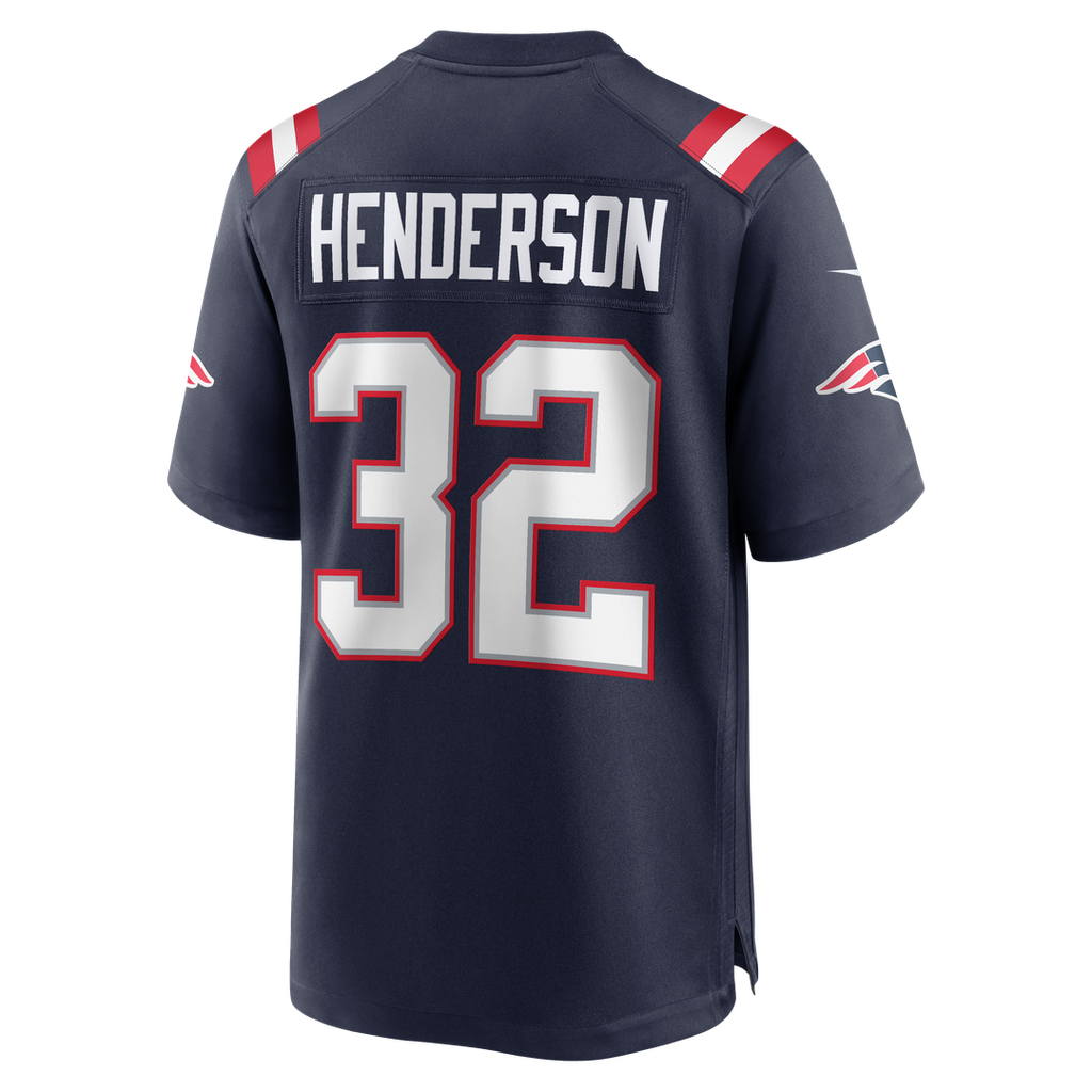 TreVeyon Henderson New England Patriots 2025 NFL Draft Game Jersey - Navy