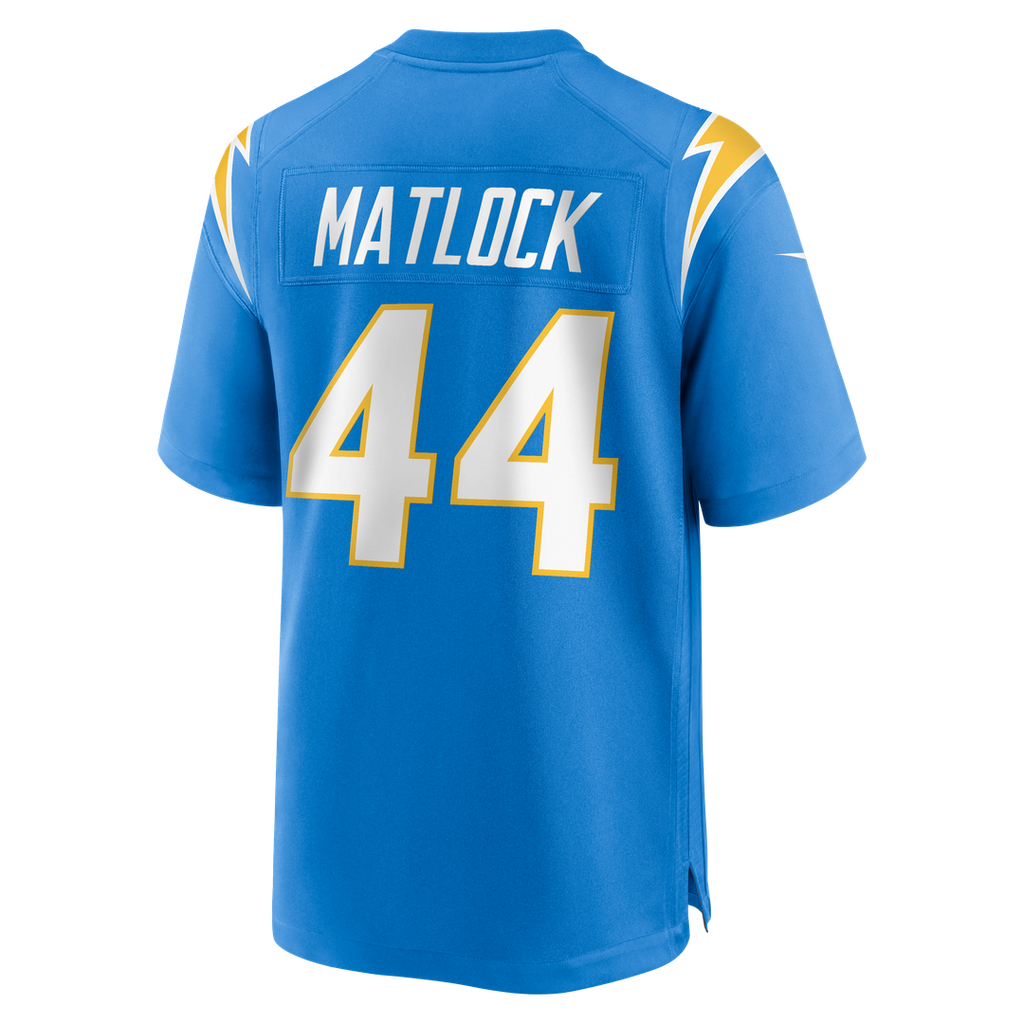 Scott Matlock Los Angeles Chargers Game Jersey - Powder Blue
