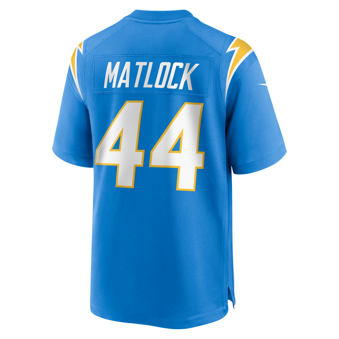 Scott Matlock Los Angeles Chargers Game Jersey - Powder Blue