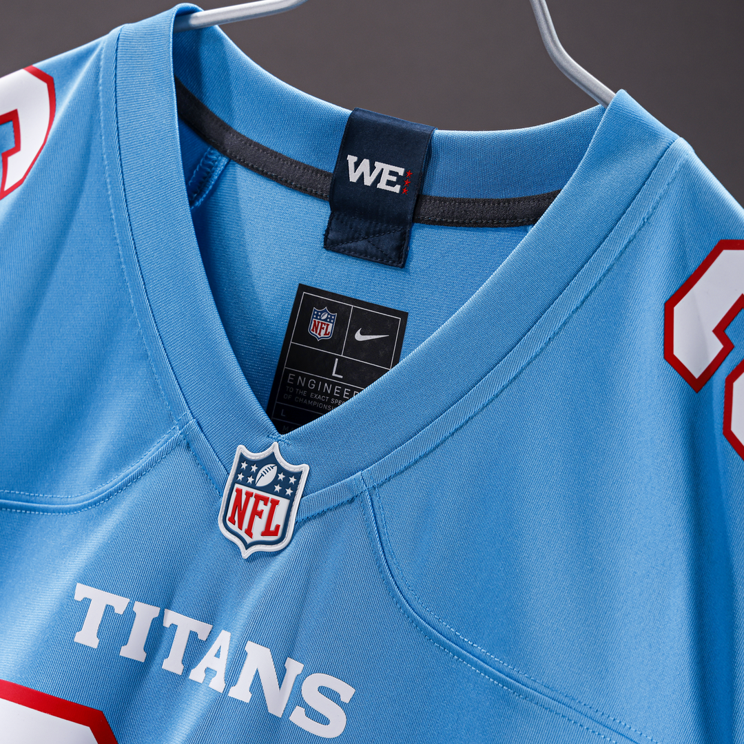 Peter Skoronski Tennessee Titans Game Jersey - Light Blue