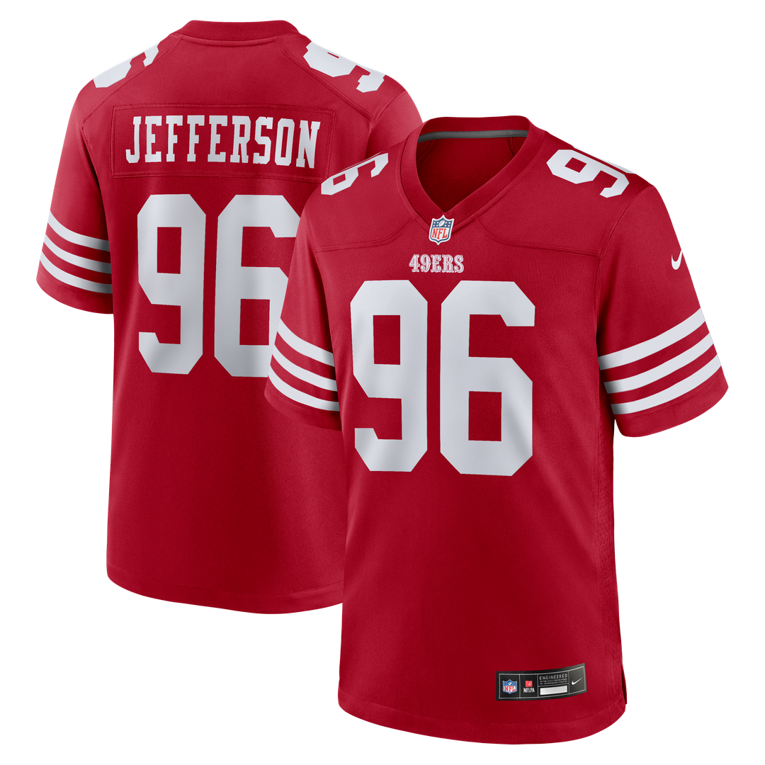 Jordan Jefferson San Francisco 49ers Game Jersey - Scarlet