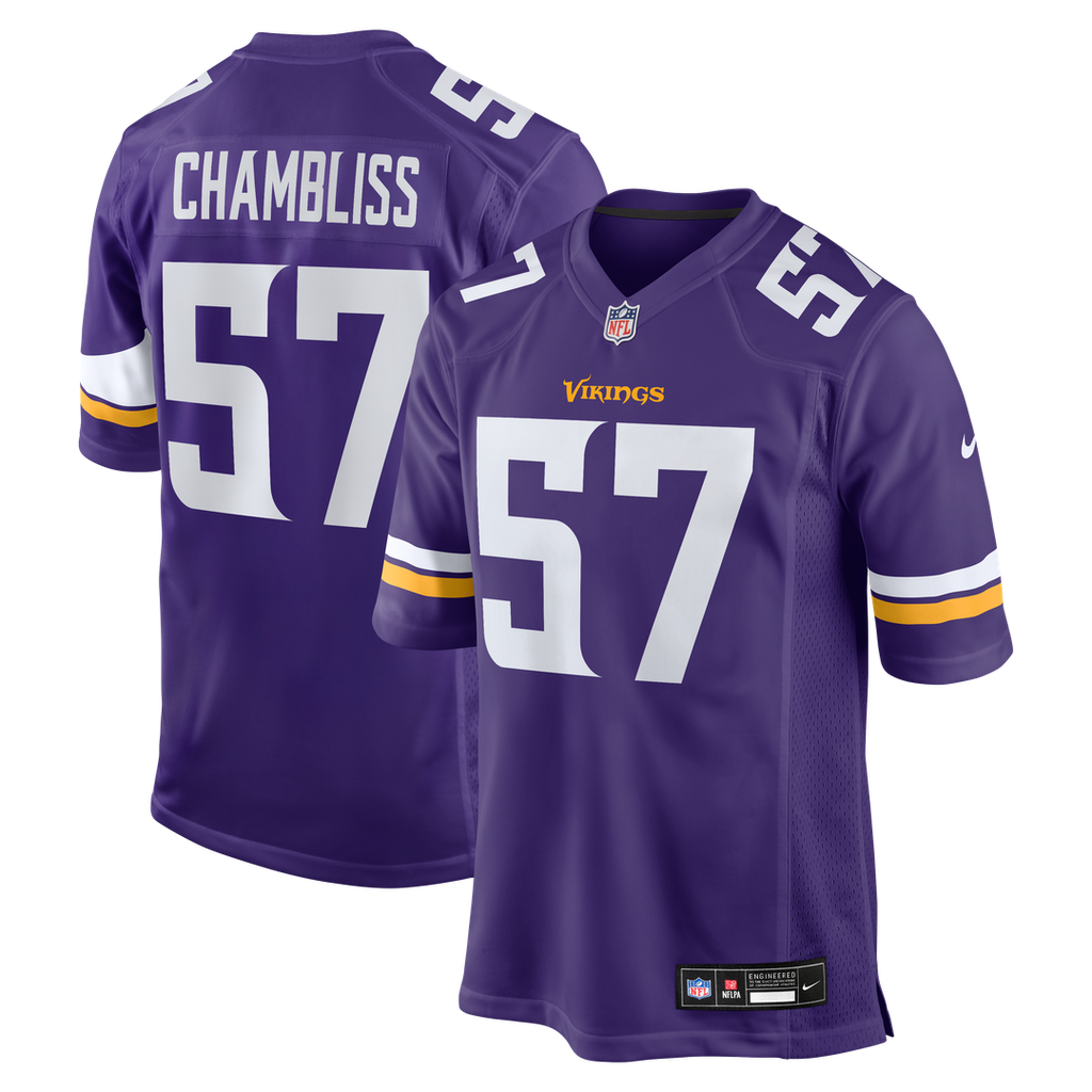 Chaz Chambliss Minnesota Vikings Game Jersey - Purple