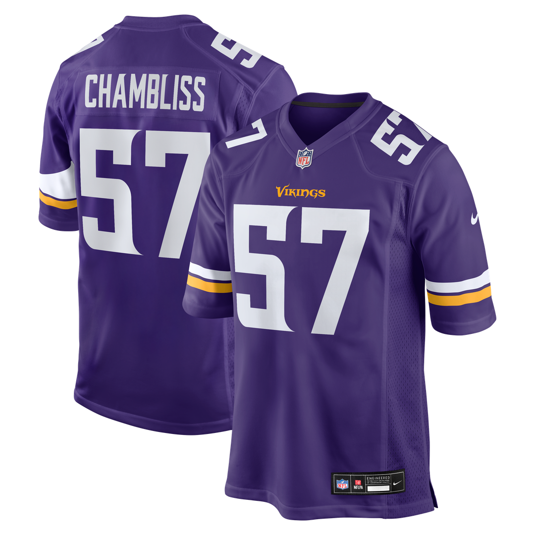 Chaz Chambliss Minnesota Vikings Game Jersey - Purple