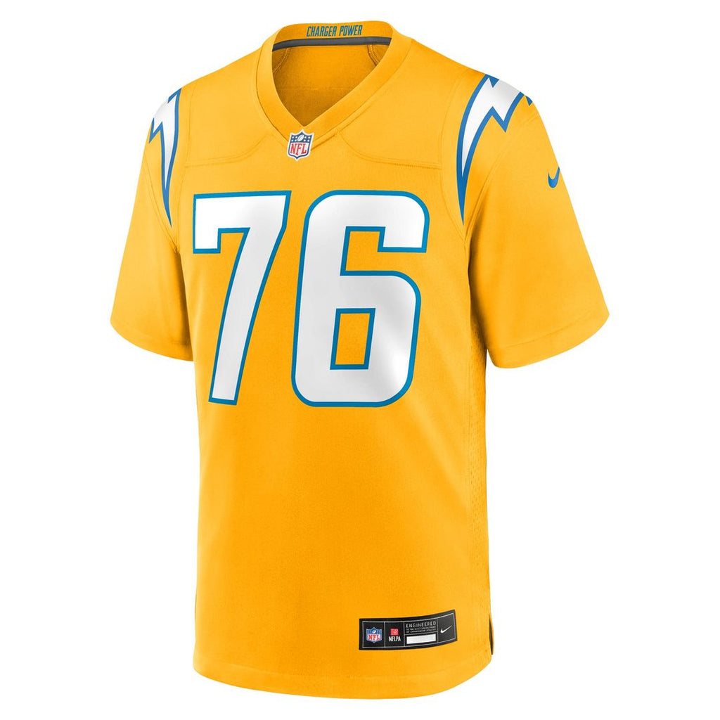 Joe Alt Los Angeles Chargers Alternate Charger Power Game Jersey - Gold