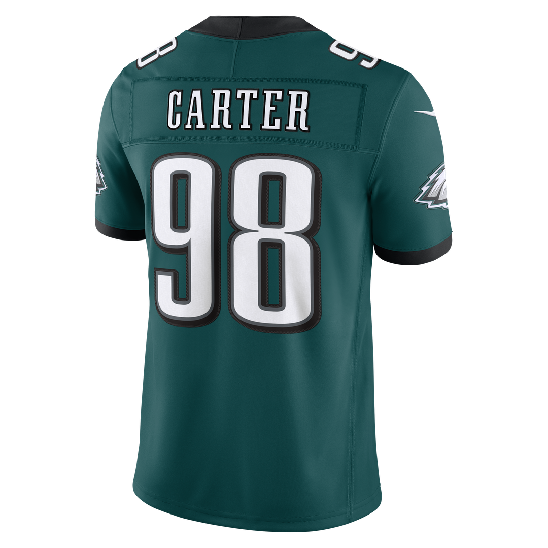 Jalen Carter Philadelphia Eagles Alternate Vapor F.U.S.E. Stitched Limited Jersey - Kelly Green