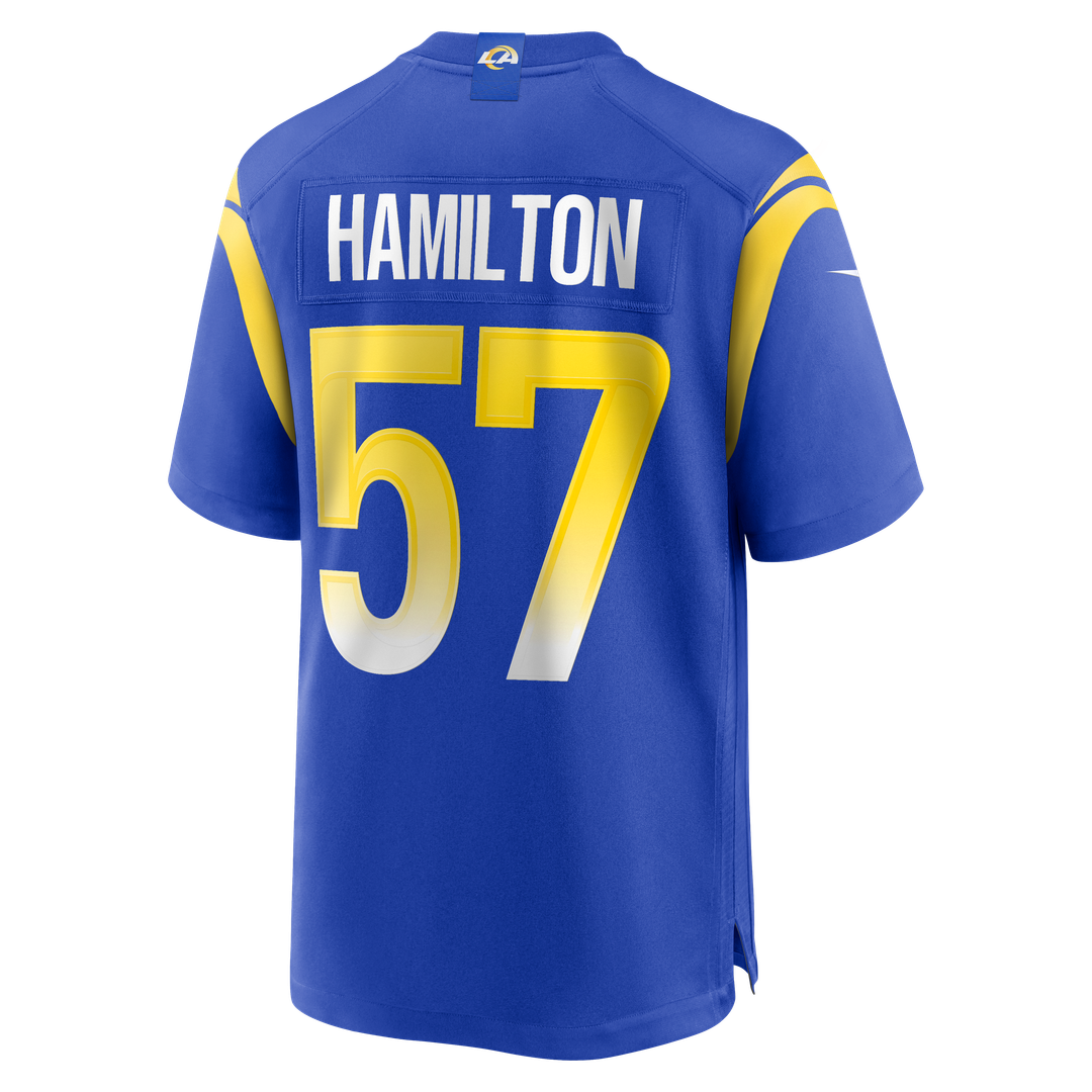 Ty Hamilton Los Angeles Rams Game Jersey - Royal Blue