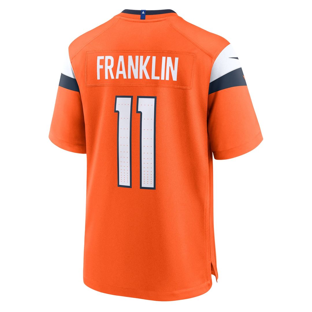 Troy Franklin Denver Broncos Game Jersey - Orange