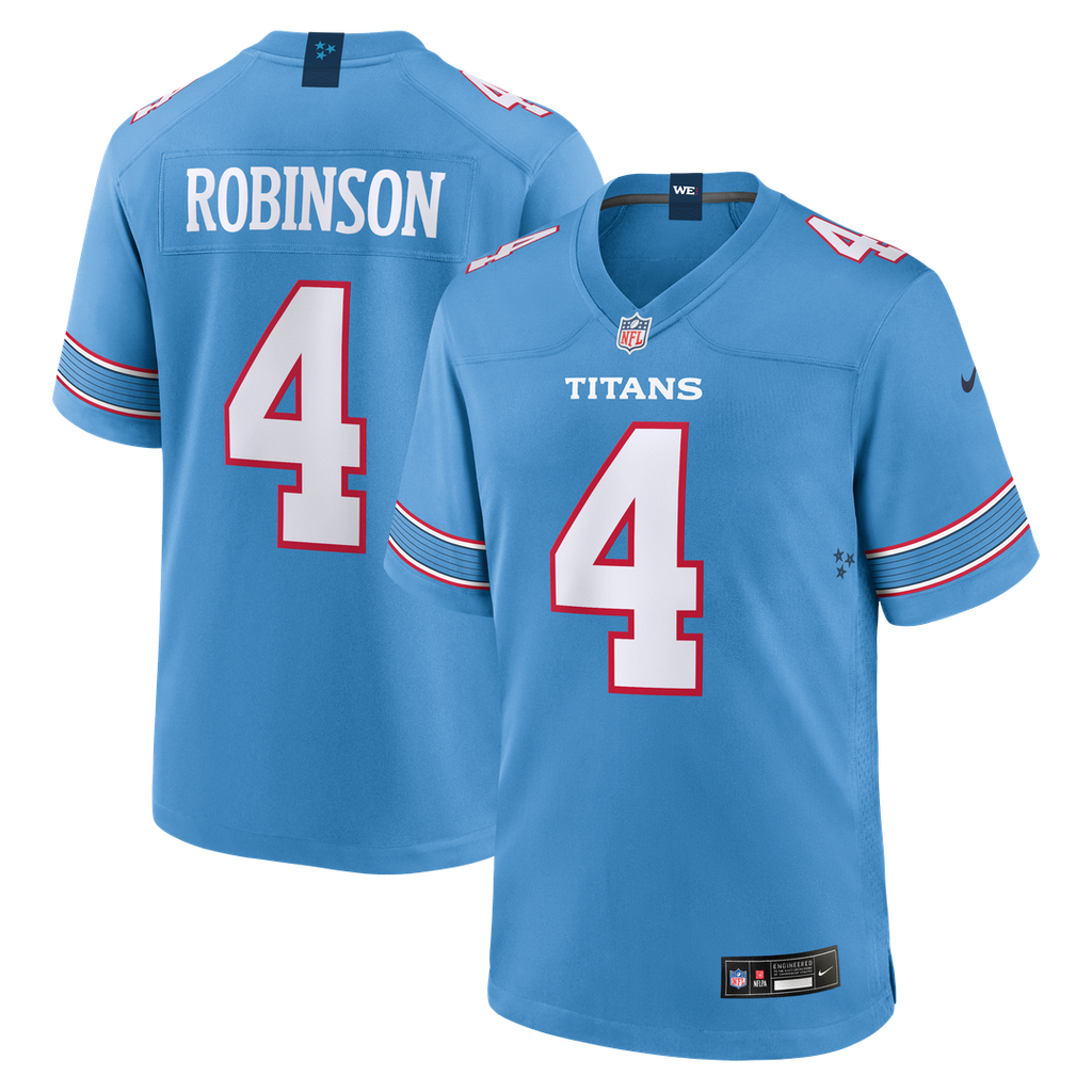 Wan'Dale Robinson Tennessee Titans Game Jersey - Light Blue