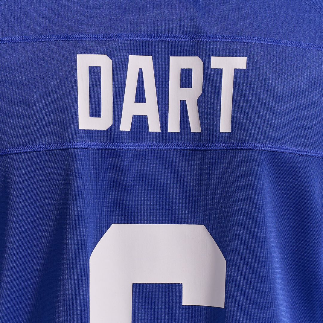 Jaxson Dart New York Giants Game Jersey - Royal Blue