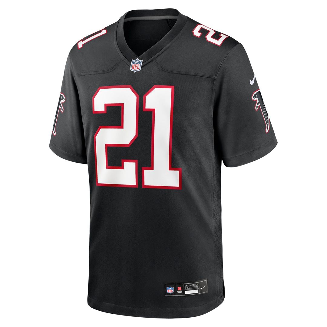 Deion Sanders Atlanta Falcons Alternate Game Jersey - Black