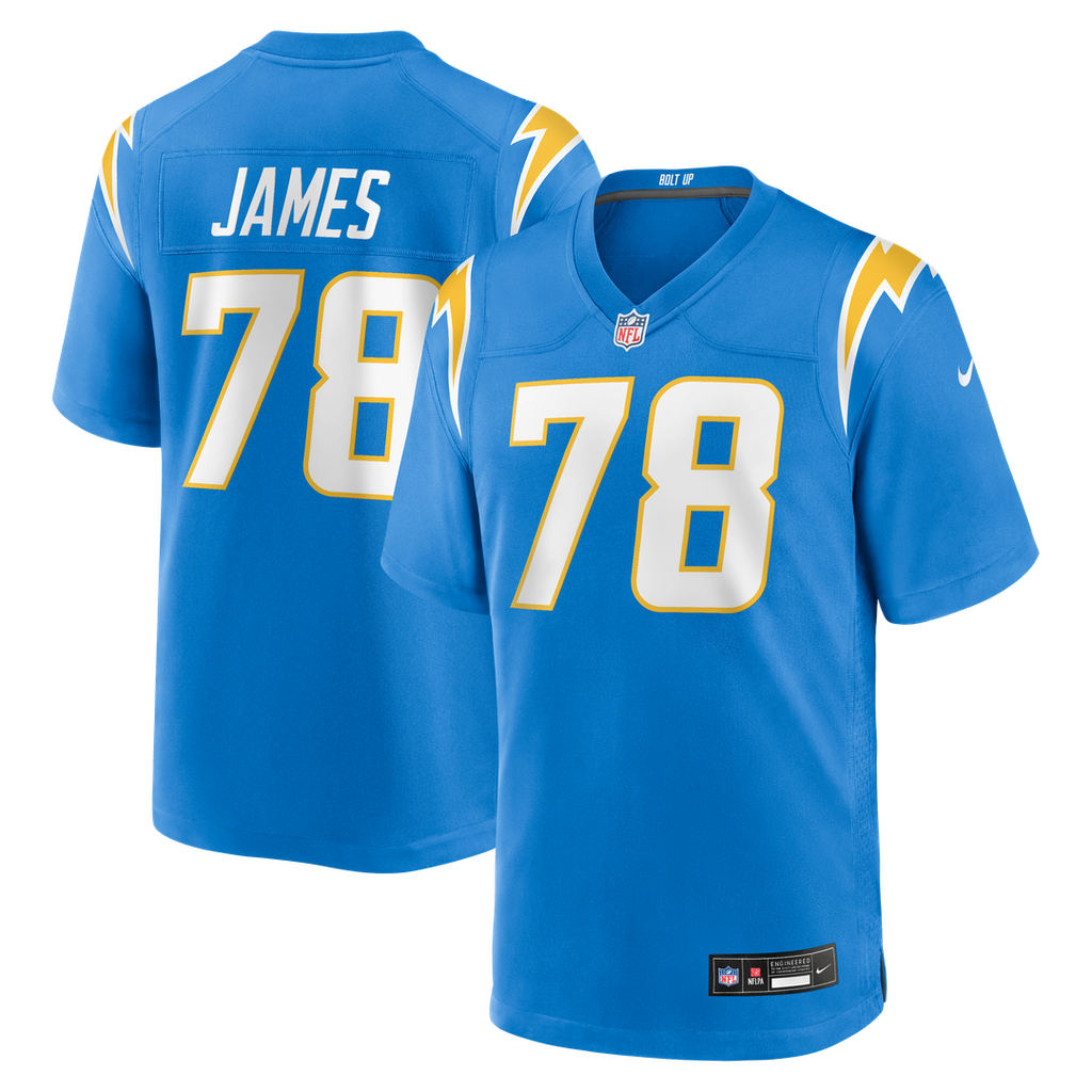 Andre James Los Angeles Chargers Game Jersey - Powder Blue