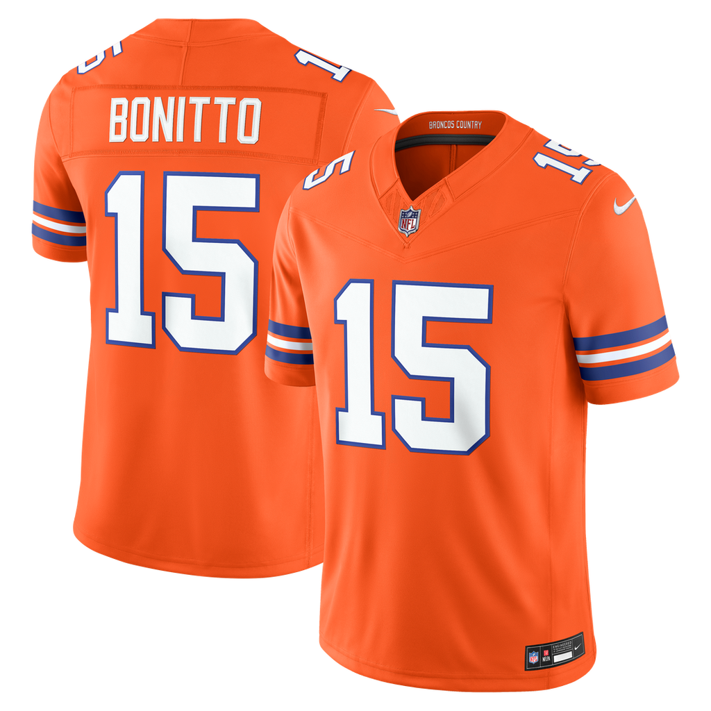 Nik Bonitto Denver Broncos Alternate Mile High Collection 1977 Throwback Vapor F.U.S.E. Stitched Limited Jersey - Orange