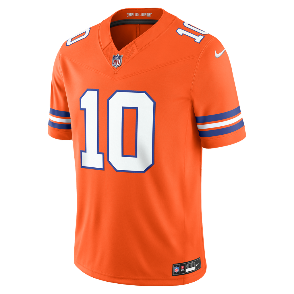 Bo Nix Denver Broncos Vapor F.U.S.E. Stitched Limited Jersey - White