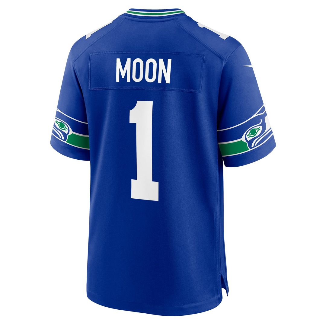 Warren Moon Seattle Seahawks Alternate Game Jersey - Royal Blue