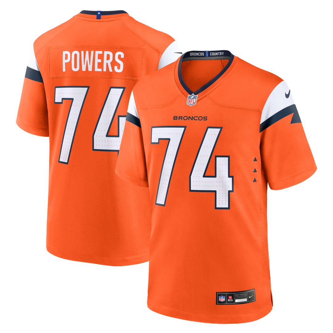 Ben Powers Denver Broncos Game Jersey - Orange