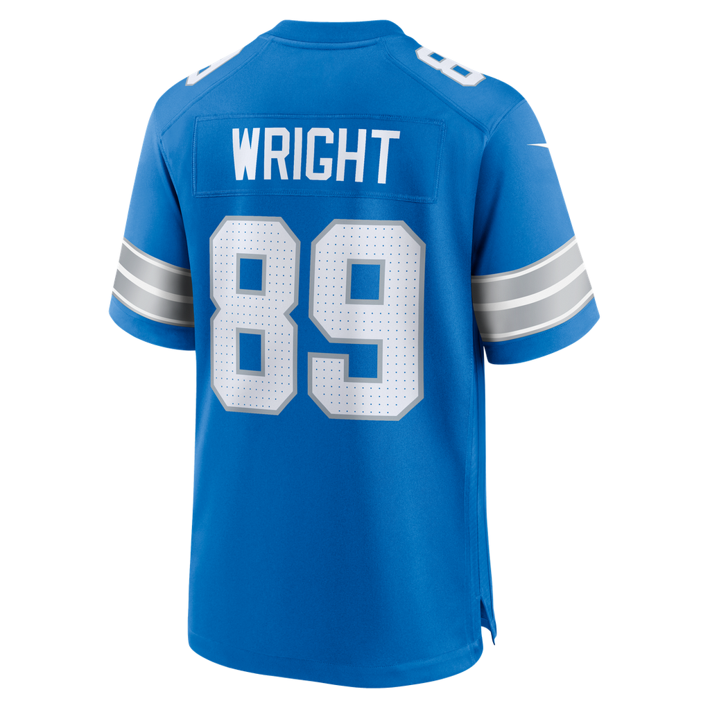 Brock Wright Detroit Lions Game Jersey - Blue