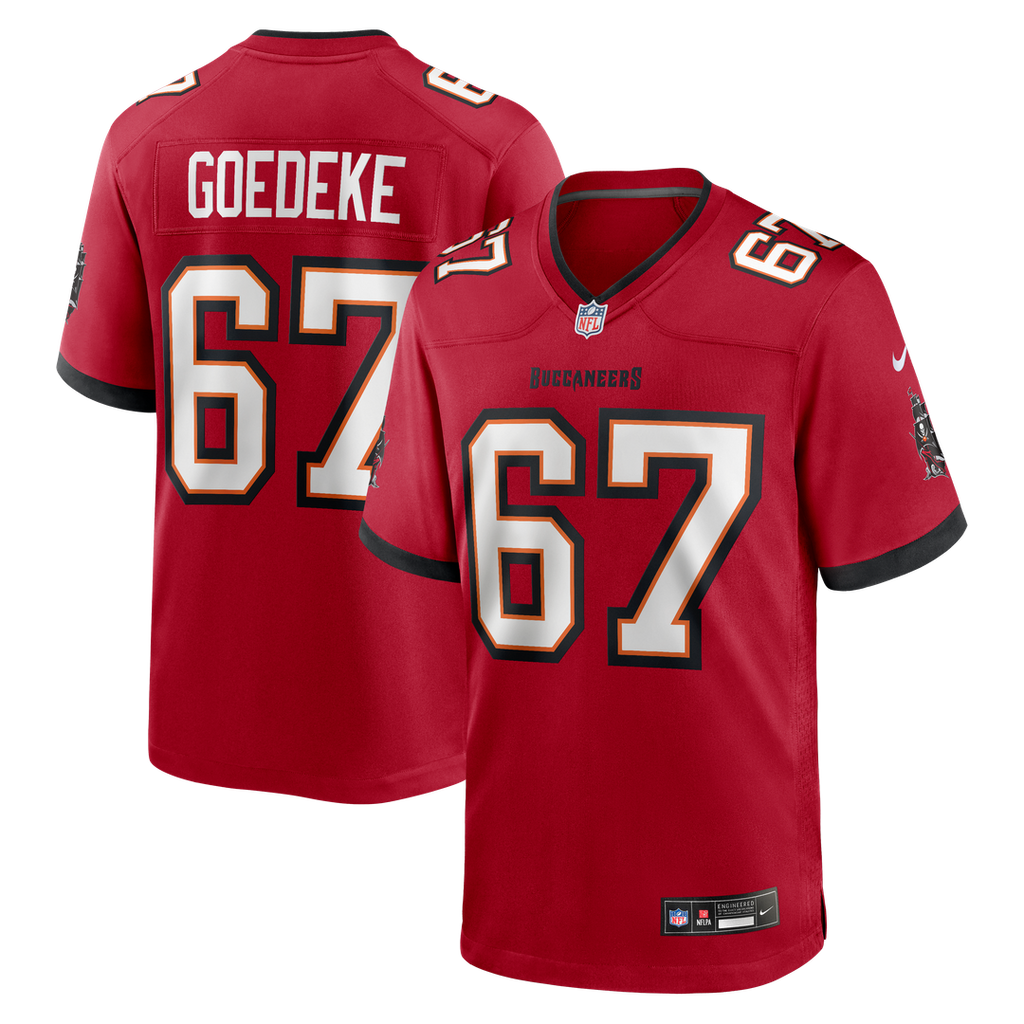 Luke Goedeke Tampa Bay Buccaneers Game Jersey - Red