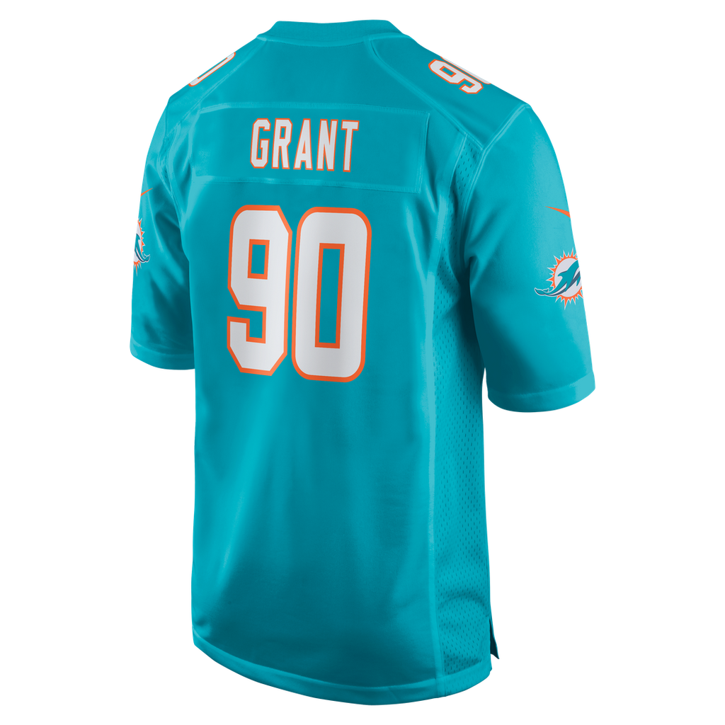 Kenneth Grant Miami Dolphins Game Jersey - Aqua