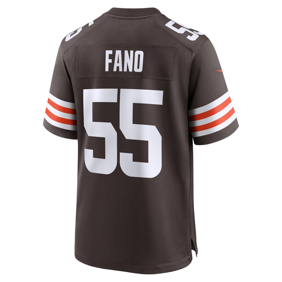 Spencer Fano Cleveland Browns Game Jersey - Brown