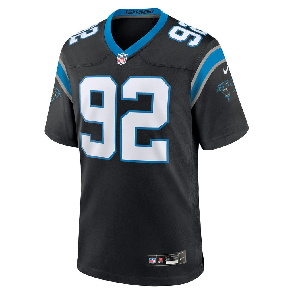 Cam Jackson Carolina Panthers Game Jersey - Black