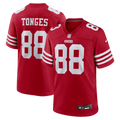 Jake Tonges San Francisco 49ers Game Jersey - Scarlet