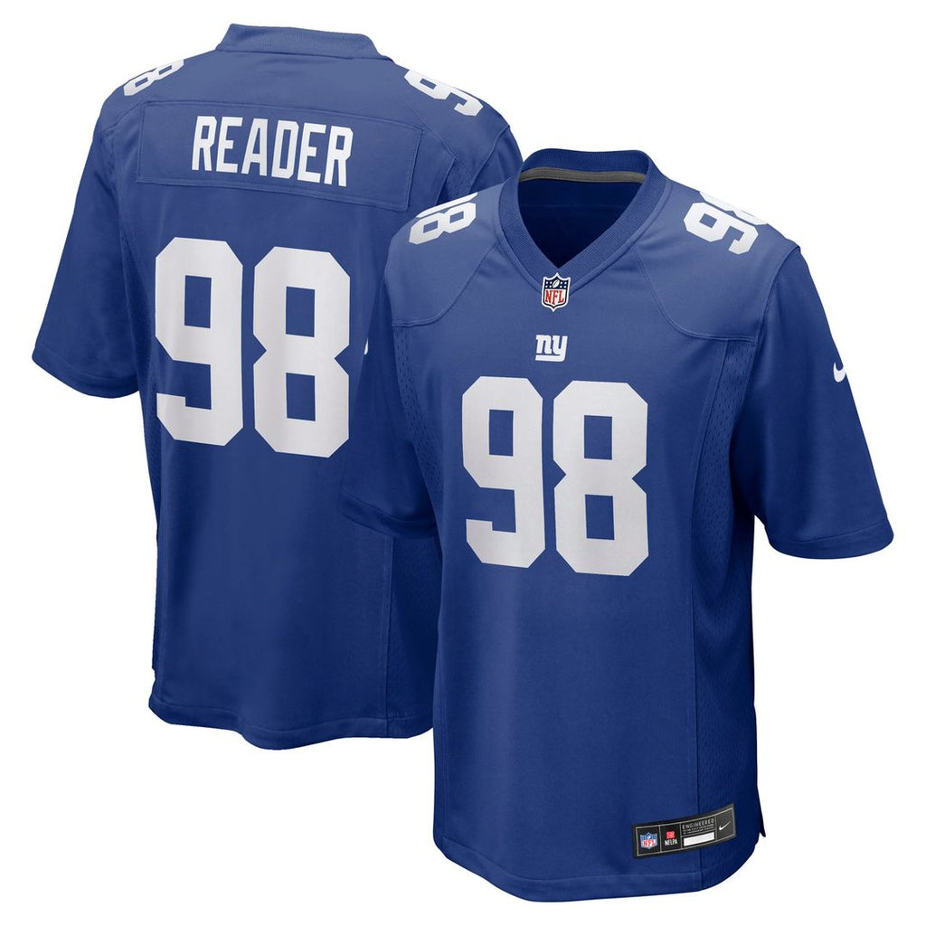 D.J. Reader New York Giants Game Jersey - Royal Blue