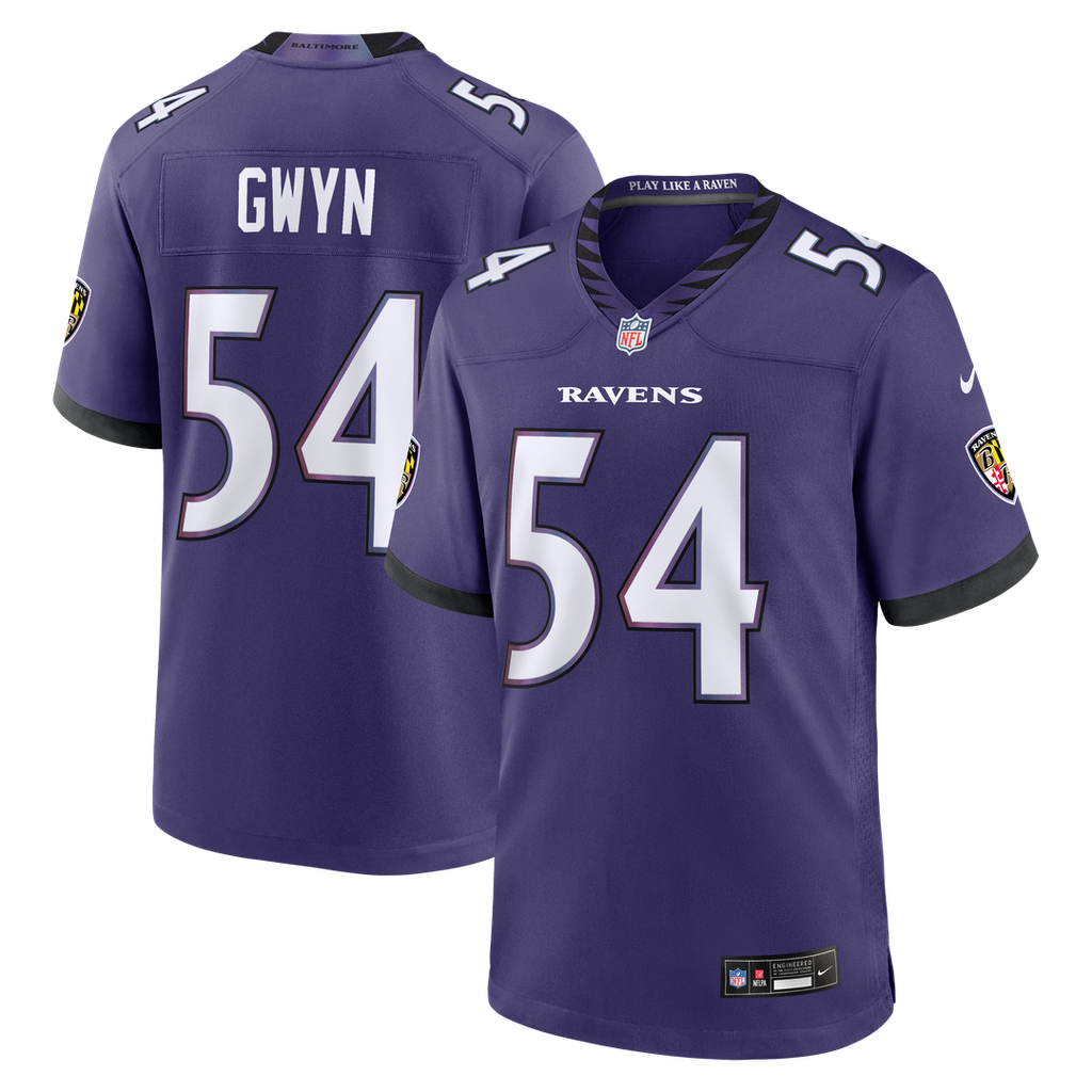 Jovaughn Gwyn Baltimore Ravens Game Jersey - Purple
