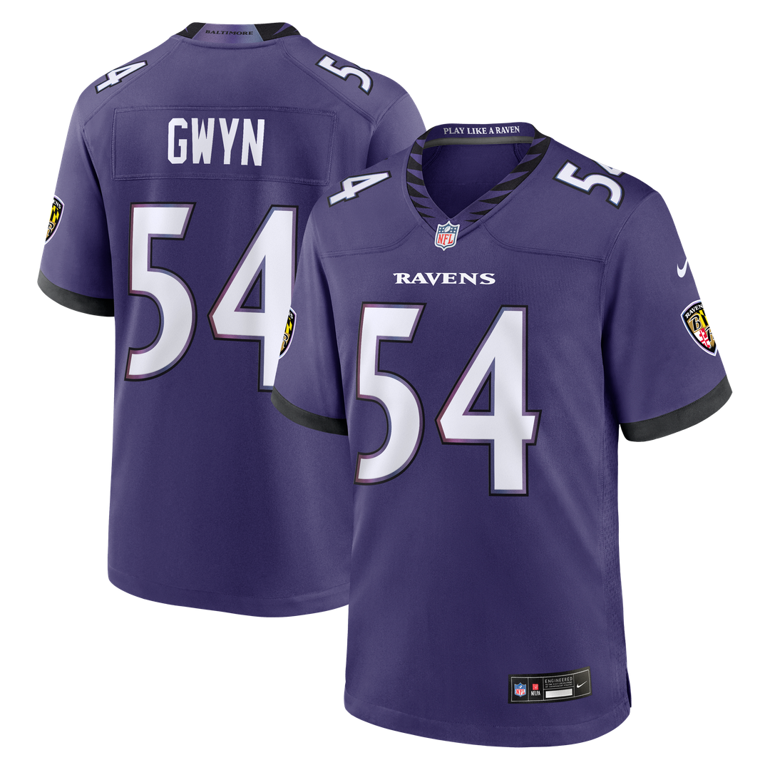 Jovaughn Gwyn Baltimore Ravens Game Jersey - Purple