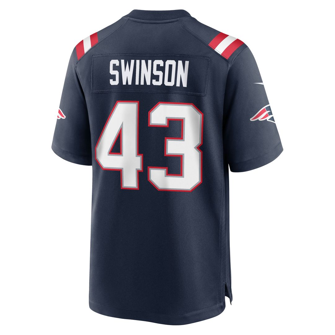 Bradyn Swinson New England Patriots Game Jersey - Navy