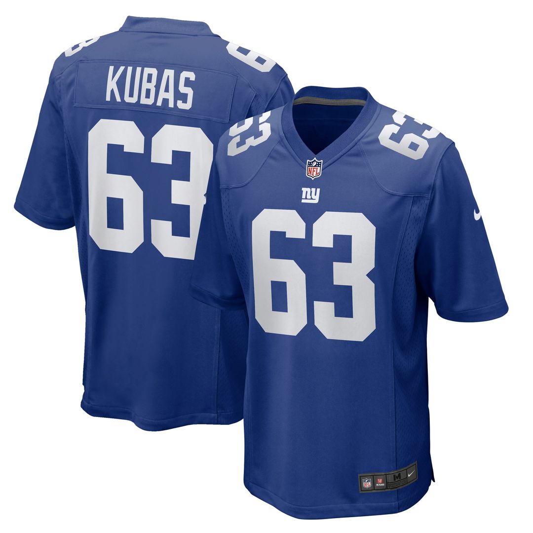 Jake Kubas New York Giants Game Jersey - Royal Blue