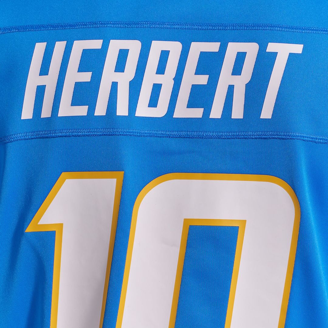Justin Herbert Los Angeles Chargers Game Jersey - Powder Blue