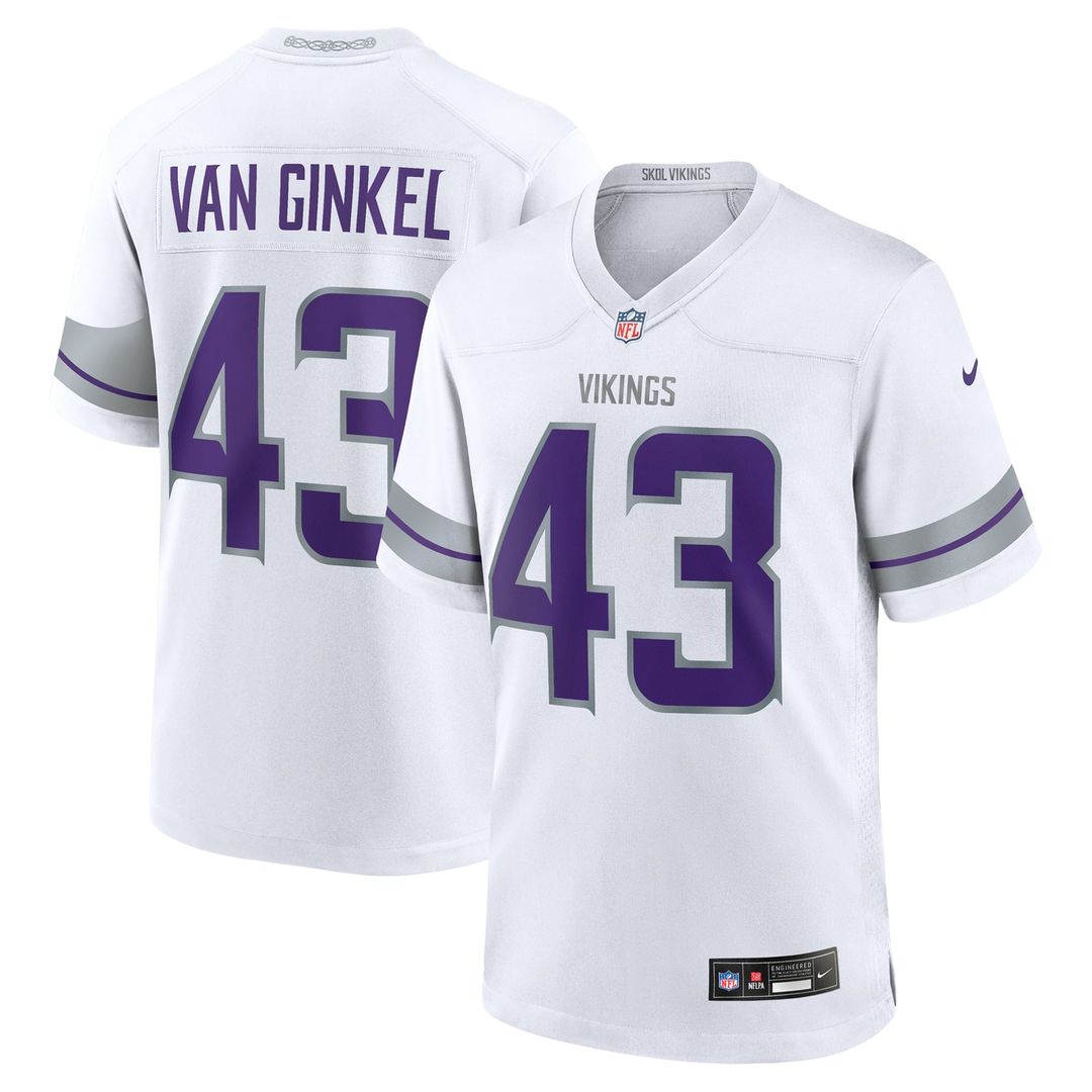 Andrew Van Ginkel Minnesota Vikings Game Jersey - Purple