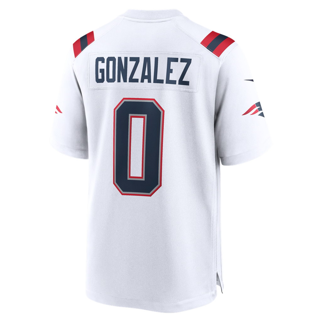 Christian Gonzalez New England Patriots Game Jersey - White