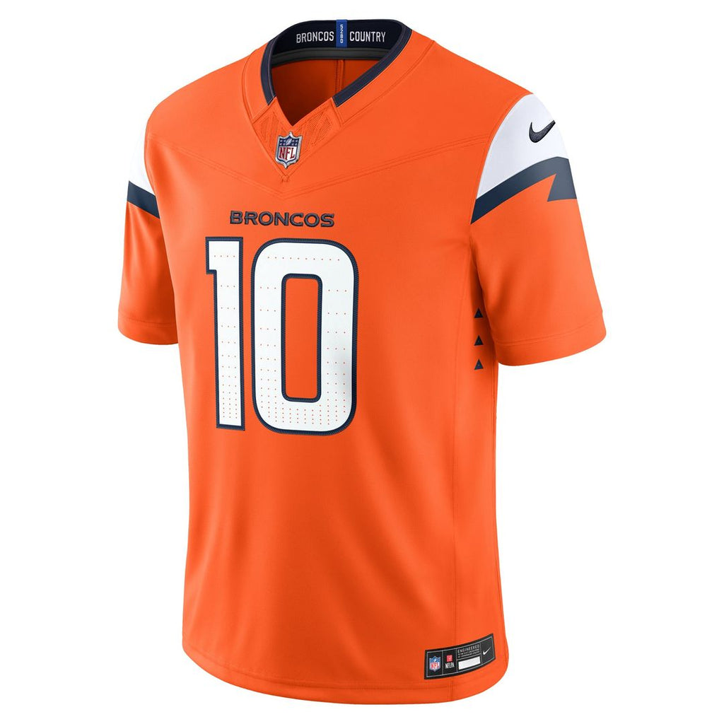 Bo Nix Denver Broncos Vapor F.U.S.E. Stitched Limited Jersey - Orange