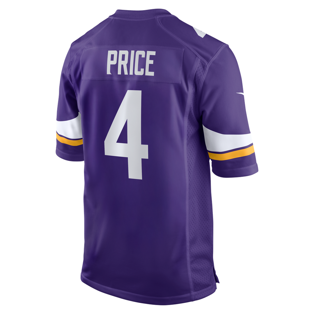 Myles Price Minnesota Vikings Game Jersey - Purple