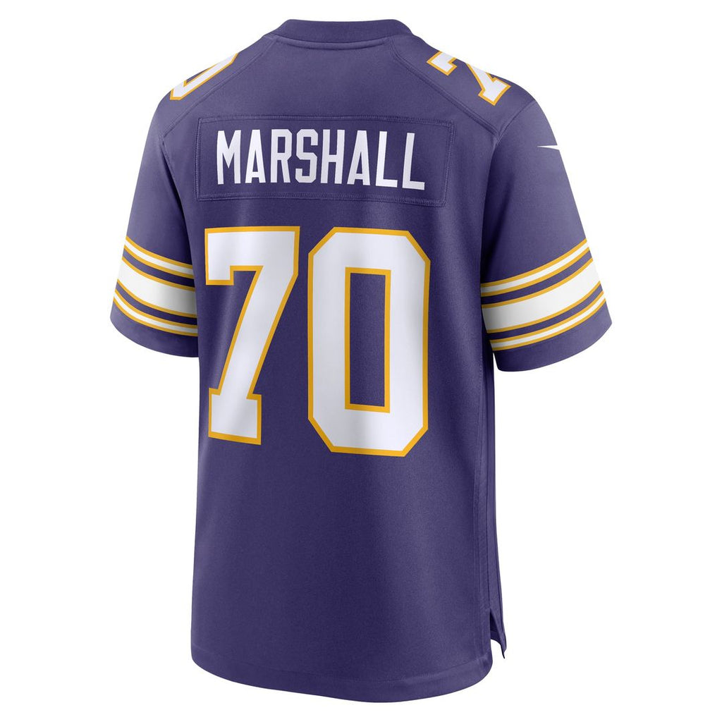 Jim Marshall Minnesota Vikings Alternate Game Jersey - Purple