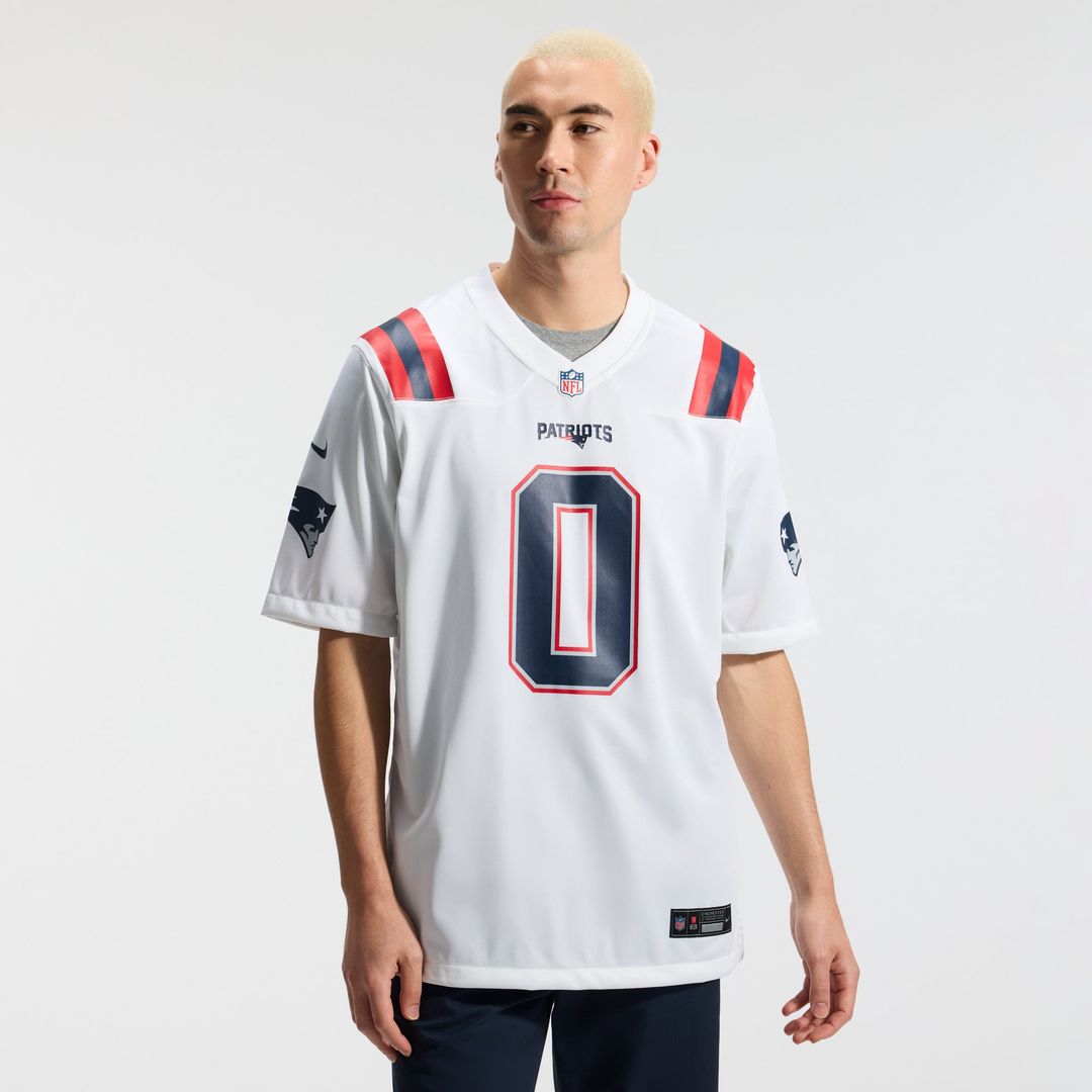 Christian Gonzalez New England Patriots Game Jersey - White
