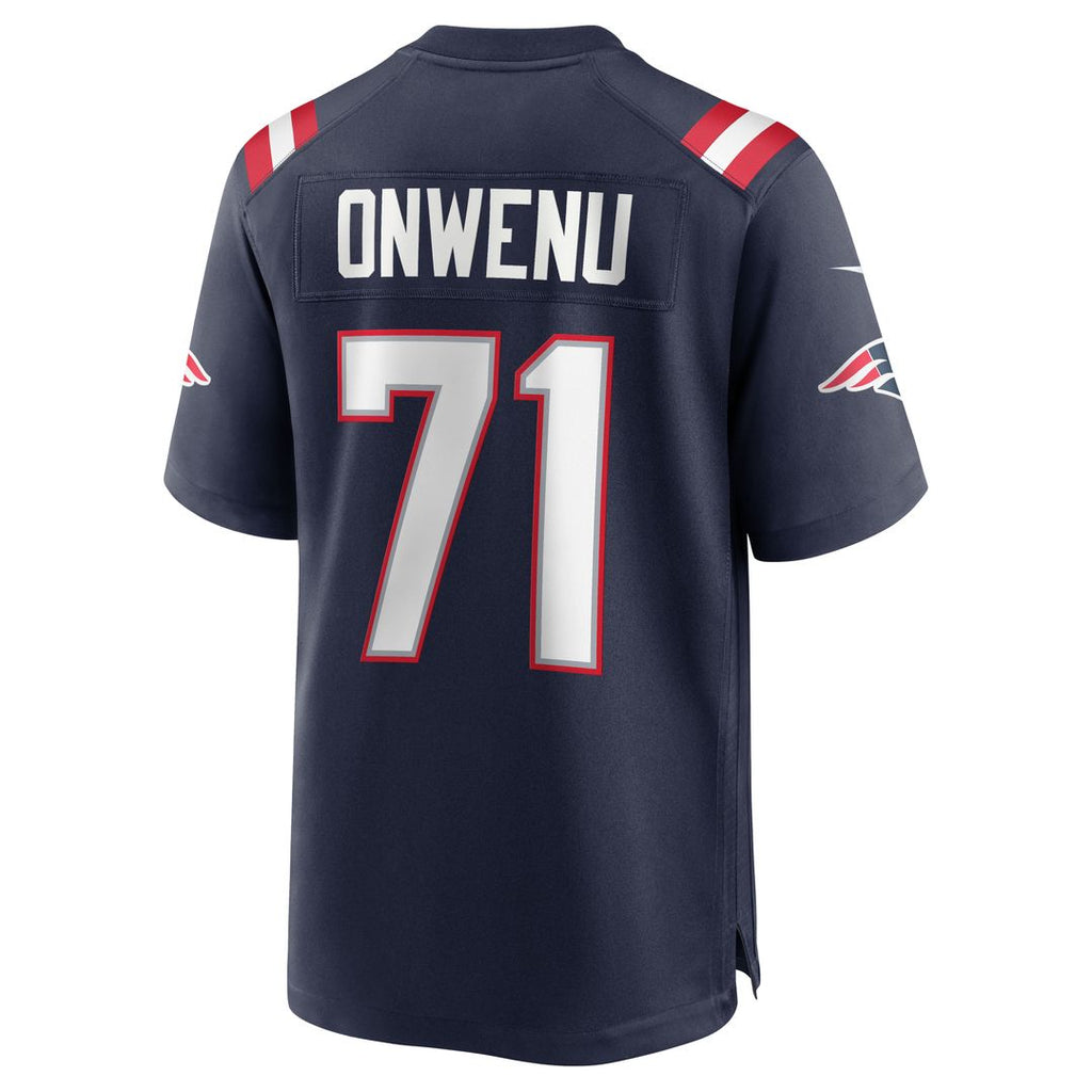 Mike Onwenu New England Patriots Game Jersey - Navy
