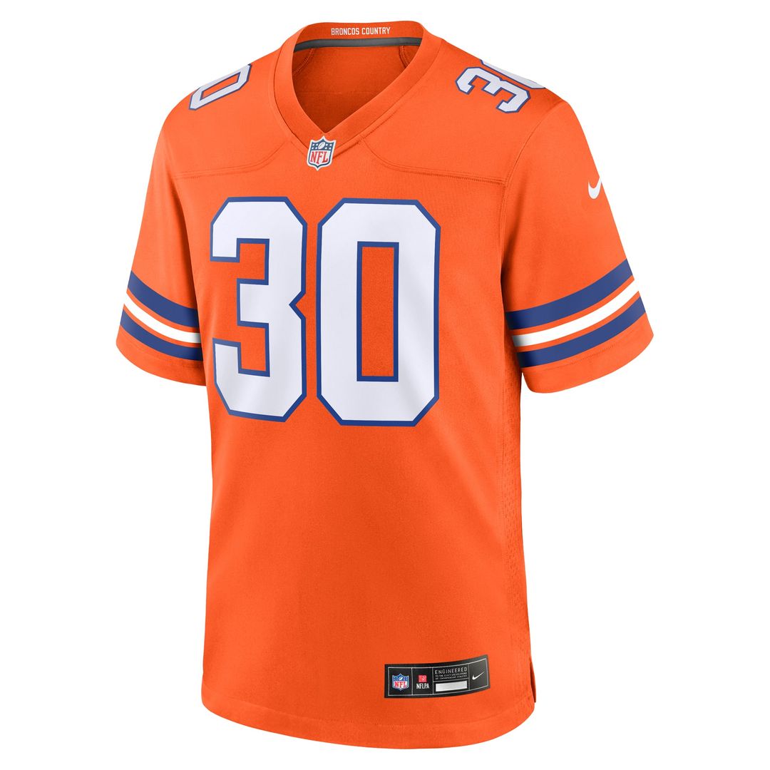 Terrell Davis Denver Broncos Alternate Game Jersey - Orange