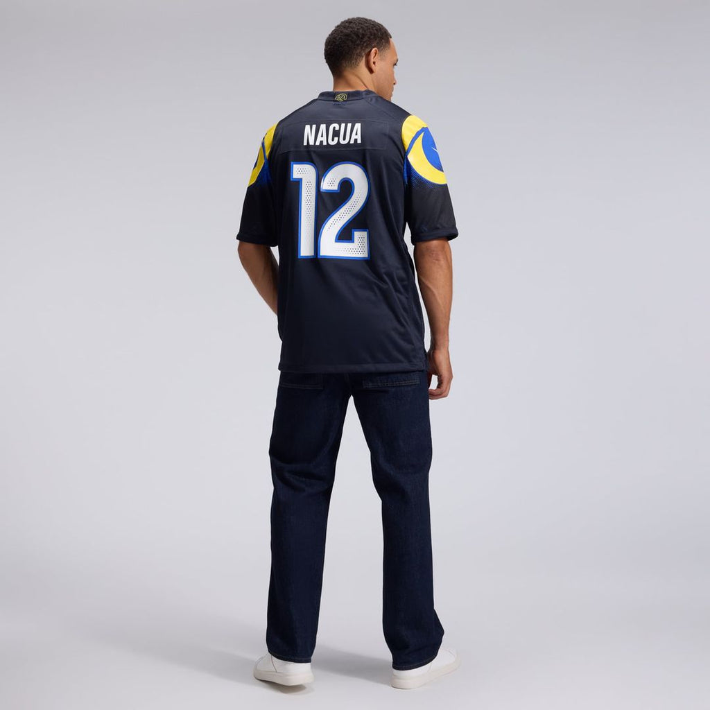 Puka Nacua Los Angeles Rams Rivalries Collection Game Jersey - Dark Blue