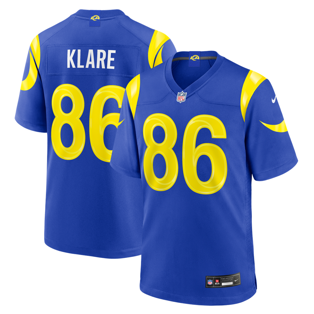 Max Klare Los Angeles Rams Game Jersey - Royal Blue