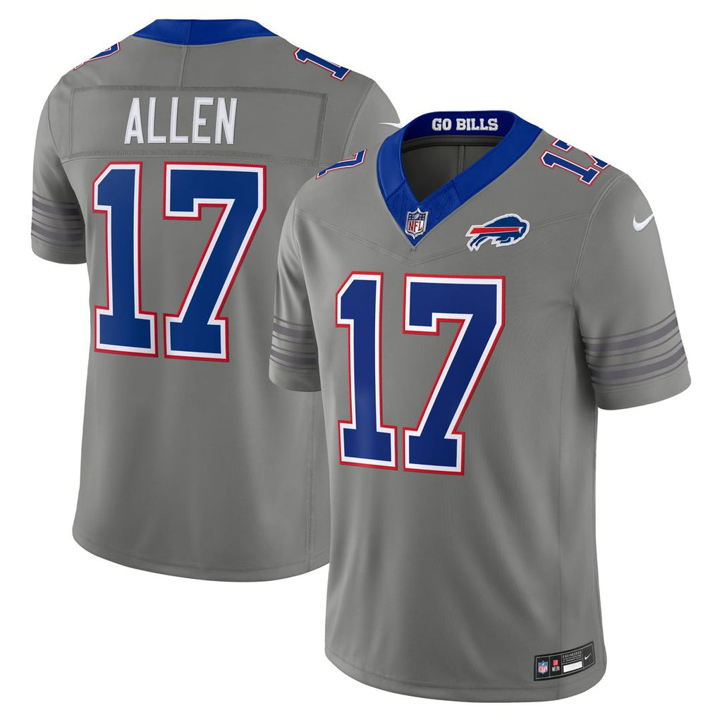 Josh Allen Buffalo Bills Nickel City Vapor F.U.S.E. Stitched Limited Jersey - Gray