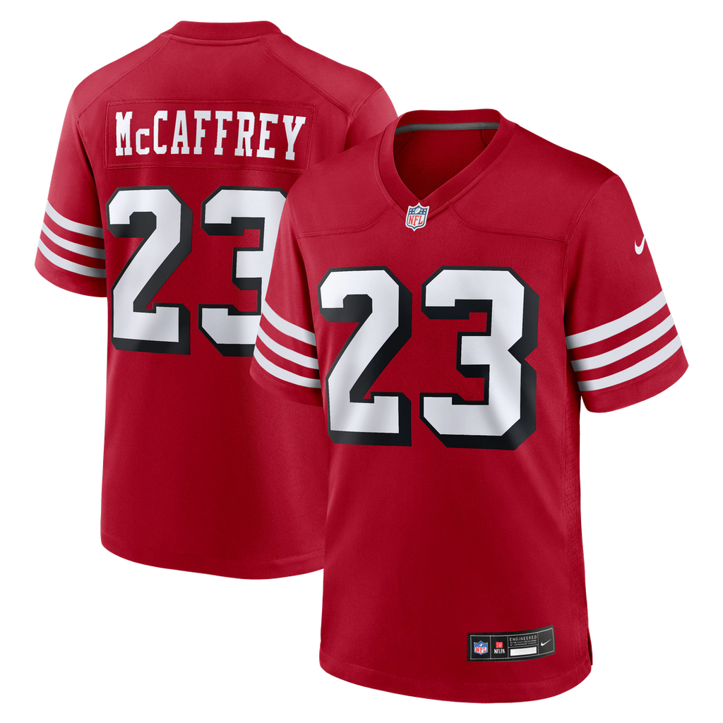 Christian McCaffrey San Francisco 49ers Alternate Game Jersey - Scarlet