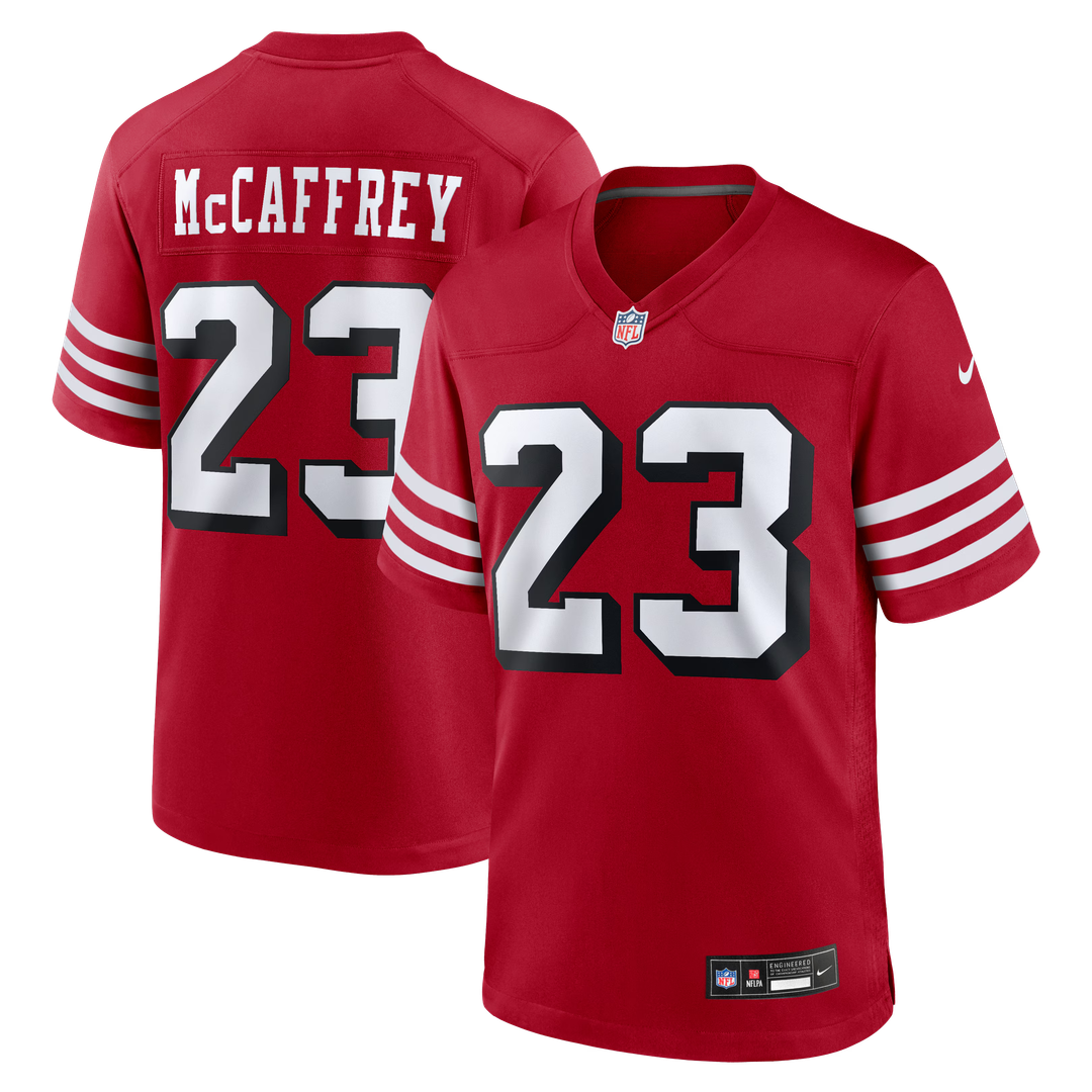 Christian McCaffrey San Francisco 49ers Alternate Game Jersey - Scarlet