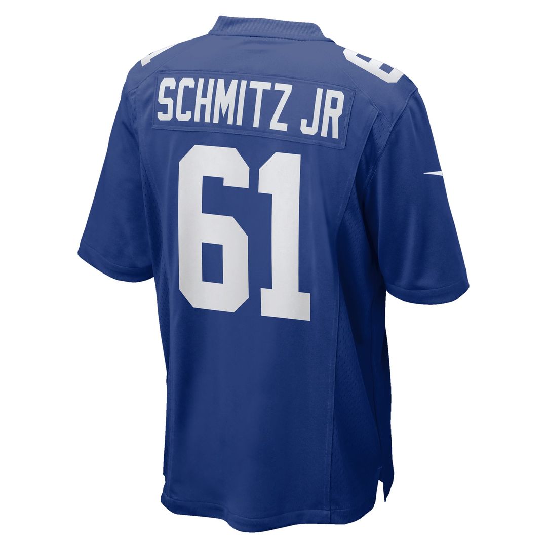 John Michael Schmitz Jr. New York Giants Game Jersey - Royal Blue