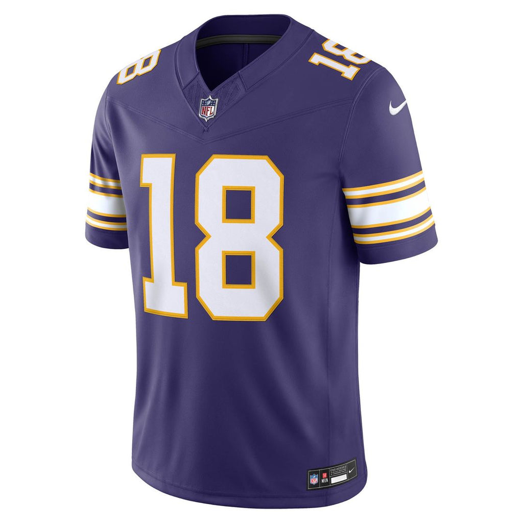 Justin Jefferson Minnesota Vikings Alternate Classic Vapor F.U.S.E. Stitched Limited Jersey - Purple